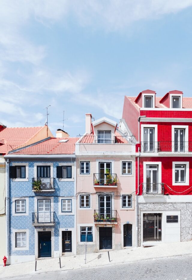 colorful houses in portugal 