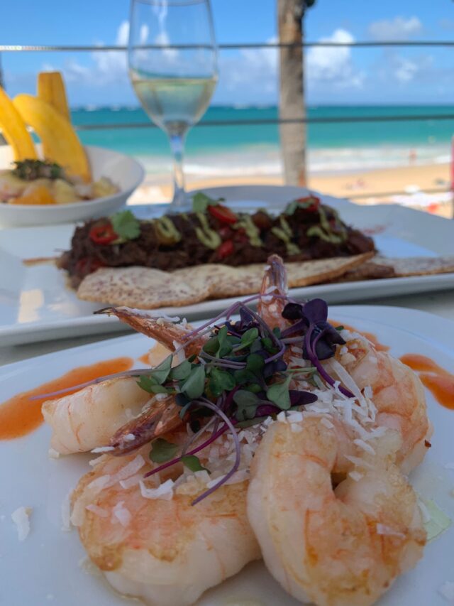 seafood lunch with wine travel puerto rico 