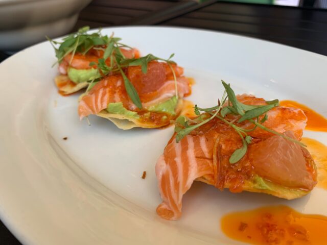 salmon sashimi