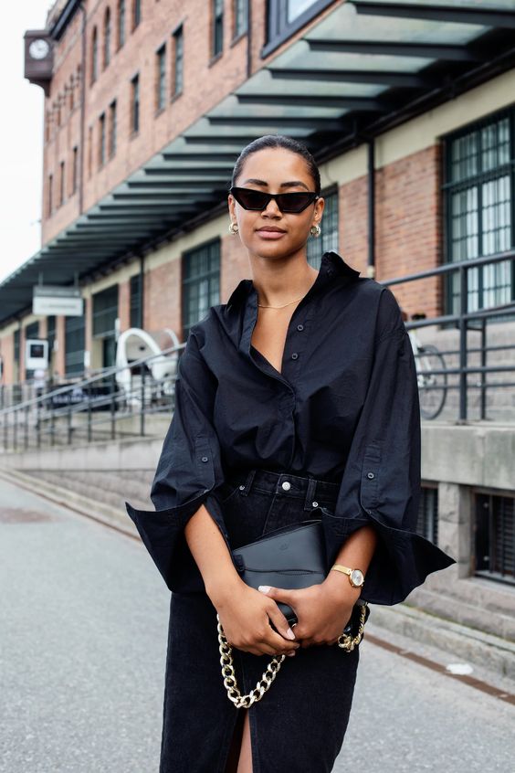 Girl Wearing simple accessories and all black