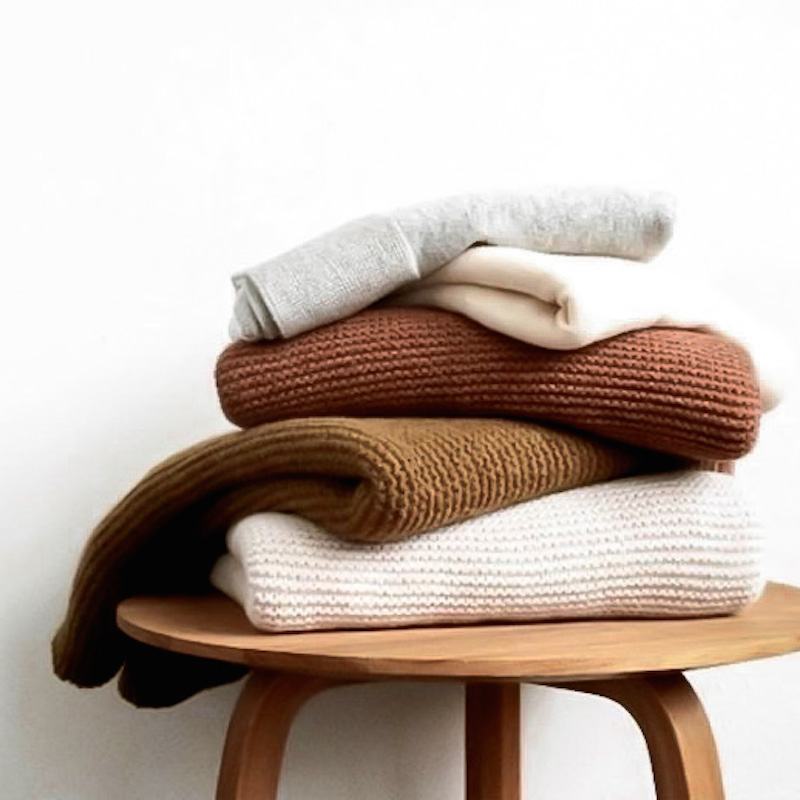 Essentials Fall Wardrobe Sweaters Stacked