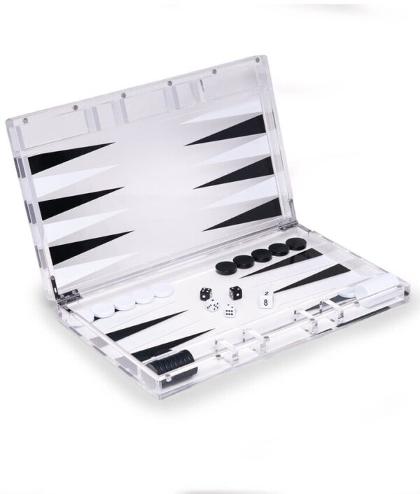 Bey-Berk 14In Acrylic Backgammon Set