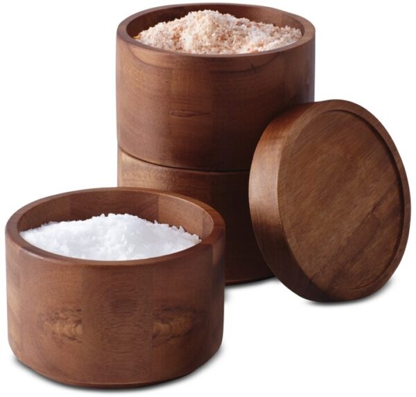 Wooden 3-Tier Stacking Salt Box