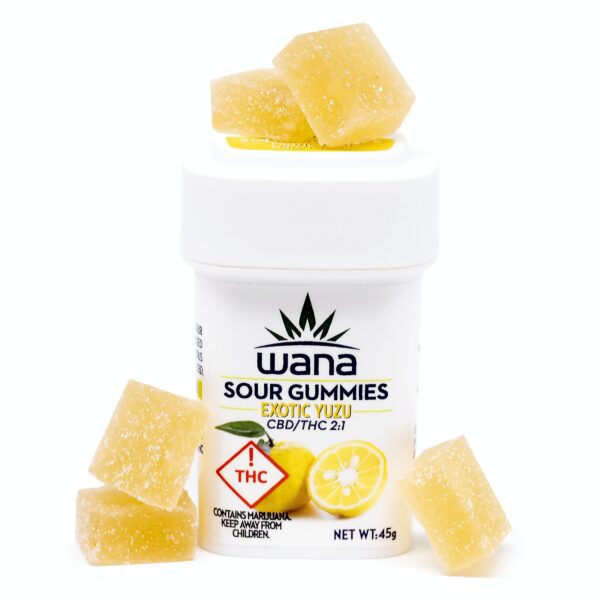 Wana Exotic Yuzu 2:1 CBD/THC Sour Gummies