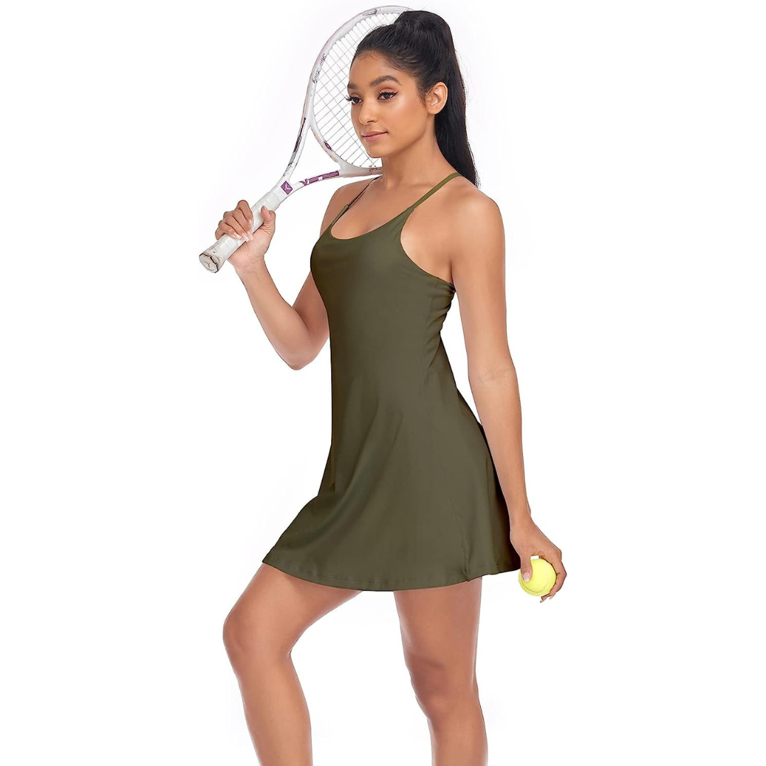 Beierli Tennis Dress with Built-in Bra & Shorts - to be honest, tho